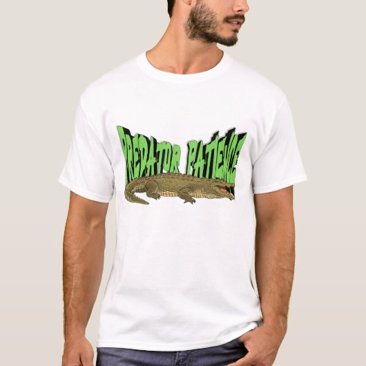ワニのサバイバル プレデター パシエンス Tシャツ (正面)
