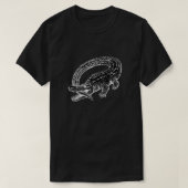ワニのナマズと瓶詰め – ライドEss Tシャツ (デザイン正面)