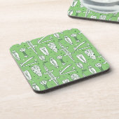 ワニのパターンをスケッチ コースター (左側)