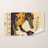 ワニのピンクのドリンク漬けボールハンドタオル ハンドタオル (ハンドタオル)