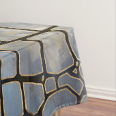 ワニのフェイクテクスチャ大理石と金ゴールド テーブルクロス (インサイチュ)