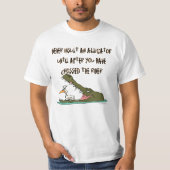 ワニのユーモアを侮辱しない Tシャツ (正面)