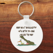 ワニのユーモアを決して侮辱しない キーホルダー (正面)