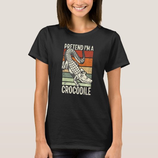 ワニのワニのアリゲーターのふりをする Tシャツ (正面)