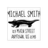 ワニのワニパーソナライズされたアドレス ラバースタンプ (インプリント)