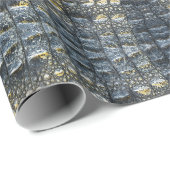 ワニのワニ爬虫類模様の皮膚 ラッピングペーパー (ロールコーナー)