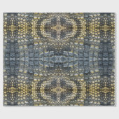 ワニのワニ爬虫類模様の皮膚 ラッピングペーパー (フラット)