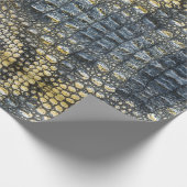 ワニのワニ爬虫類模様の皮膚 ラッピングペーパー (角)