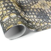 ワニのワニ爬虫類模様の皮膚 ラッピングペーパー (ロールコーナー)