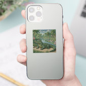 ワニの刺繍グッズ 湿地の守護者 シール (スマートフォン)