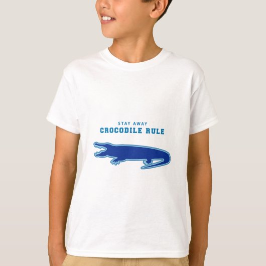 ワニの掟 (ブルー) Tシャツ (正面)