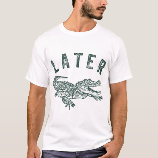 ワニの攻撃的なクロコダイル Tシャツ (正面)