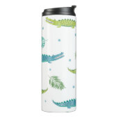 ワニの水色:ヴィンテージアリゲーターパターン タンブラー (回転左)