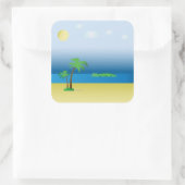 ワニの海シール スクエアシール (バッグ)