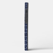 ワニの海軍フェイク革パーソナライズされた名 Case-Mate iPhoneケース (裏面 / 左)