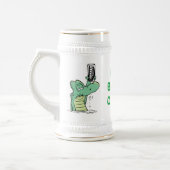 ワニの漫画の誕生日ビールステイン ビールジョッキ (左)