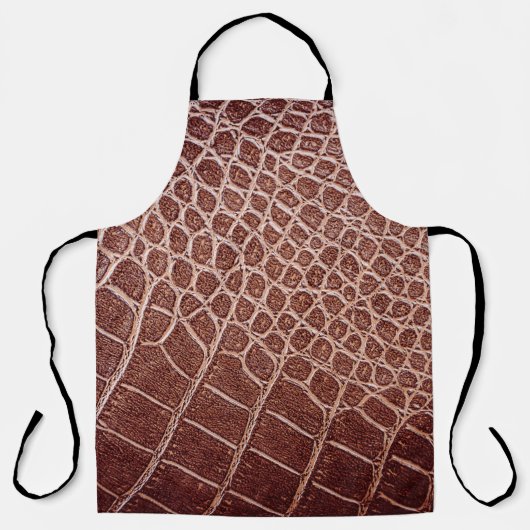 ワニの皮の模様の背景抽象、アリグ エプロン (正面)