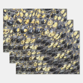 「ワニの皮」を包む紙シート ラッピングペーパーシート