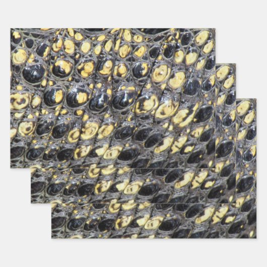 「ワニの皮」を包む紙シート ラッピングペーパーシート (セット)