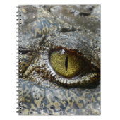 ワニの目の顔の動物のカスタムはdiy個人化します ノートブック (正面)
