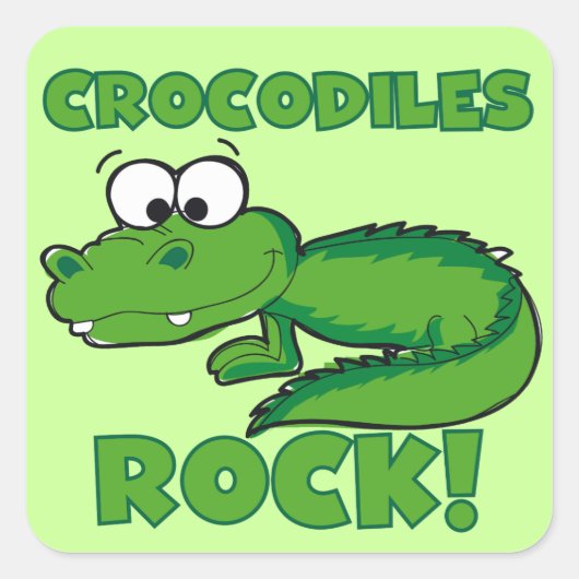 ワニの石 スクエアシール (正面)