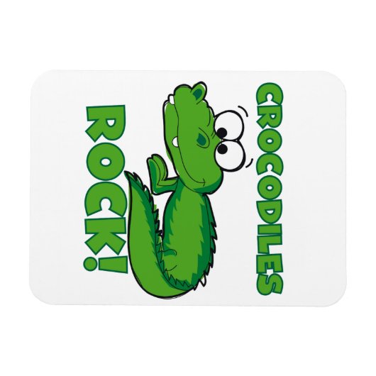 ワニの石 マグネット (横)