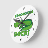 ワニの石 ラウンド壁時計 (傾斜)