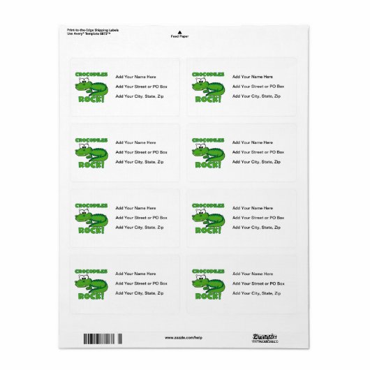 ワニの石 ラベル (フルシート)