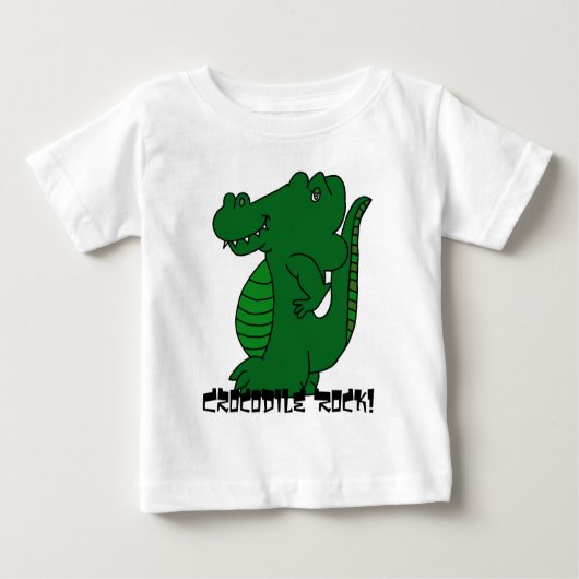 ワニの石! 幼児のTシャツ ベビーTシャツ (正面)