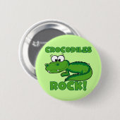 ワニの石 缶バッジ (正面&裏面)