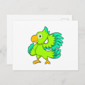 ワニの緑色 ポストカード (正面/裏面)