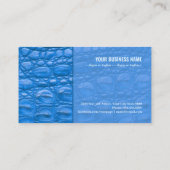 ワニの肌の質感、青 名刺 (裏面)