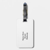 ワニの荷物のラベル ラゲッジタグ (裏面縦)