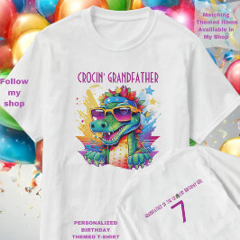 ワニの誕生日おじいちゃんおじさんおそろいTシャツ Tシャツ