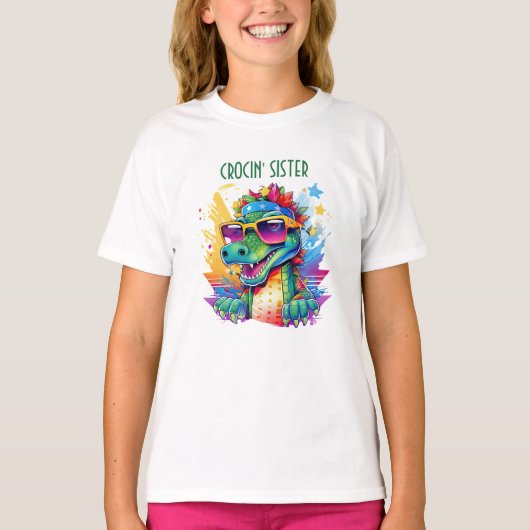 ワニの誕生日お揃いTシャツ 姉妹 兄弟 いとこ Tシャツ (正面)