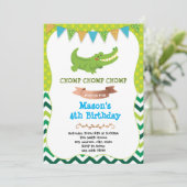 ワニの誕生日の招待状 招待状 (スタンド正面)