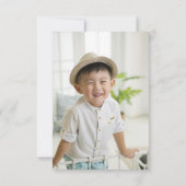 ワニの誕生日パーティー　裏に写真付き 招待状 (裏面)