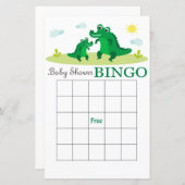 ワニの赤ちゃんシャワービンゴカード (正面/裏面)