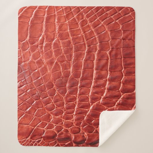 ワニの革のテクスチャ シェルパブランケット (正面)