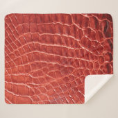 ワニの革のテクスチャ シェルパブランケット (正面(横))