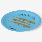 ワニの魚の漫画イラストレーション ペーパープレート (アングル)