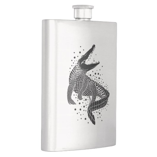 ワニの黒いシルエット フラスク (右)