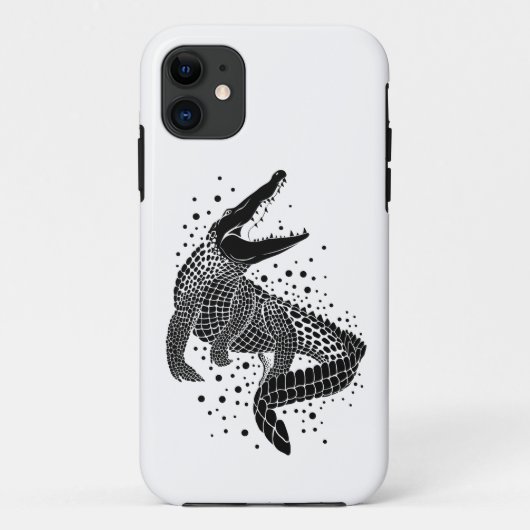 ワニの黒いシルエット Case-Mate iPhoneケース (裏面)