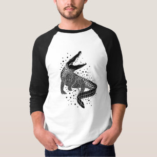 ワニの黒いシルエット Tシャツ