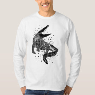 ワニの黒いシルエット Tシャツ