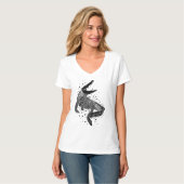 ワニの黒いシルエット Tシャツ (正面フル)