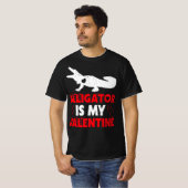 ワニは私のバレンタイン Tシャツ (正面フル)