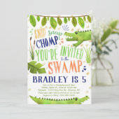 ワニまたはワニ誕生日パーティーの招待状 (スタンド正面)