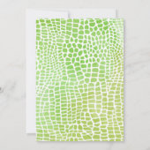 ワニまたはワニ誕生日パーティーの招待状 (裏面)