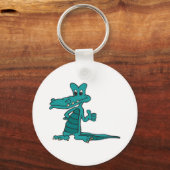 ワニを手に取る キーホルダー (正面)